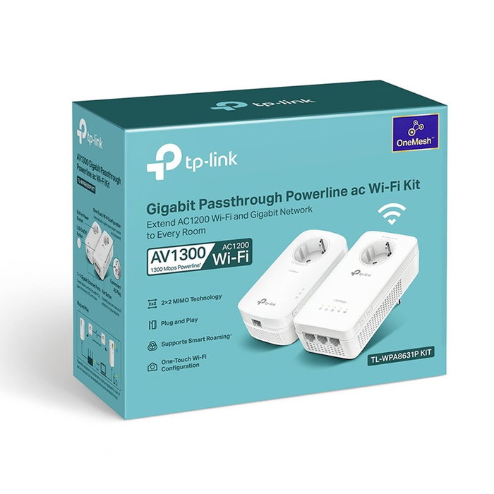 TP-Link TL-WPA8631P KIT Adaptador Powerline AV1300 Wi-Fi AC1200 Blanco TP-Link TL-WPA8631P KIT Adaptador Powerline AV1300 Wi-Fi AC1200 Blanco